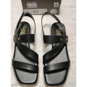 Franco Sarto Womens Diego Black Slingbacks Size 8 New, Box No Top